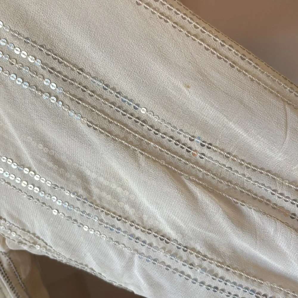 Carolina K-Sequin Embellished Cream Dress from Anthropologie XL - Picture 7 of 9